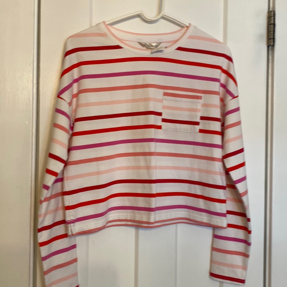 Banana republic extra small cropped striped T-shirt